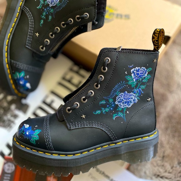 Dr. Martens Shoes - Dr. Martens Sinclair Mystic Floral Leather Platform Boot